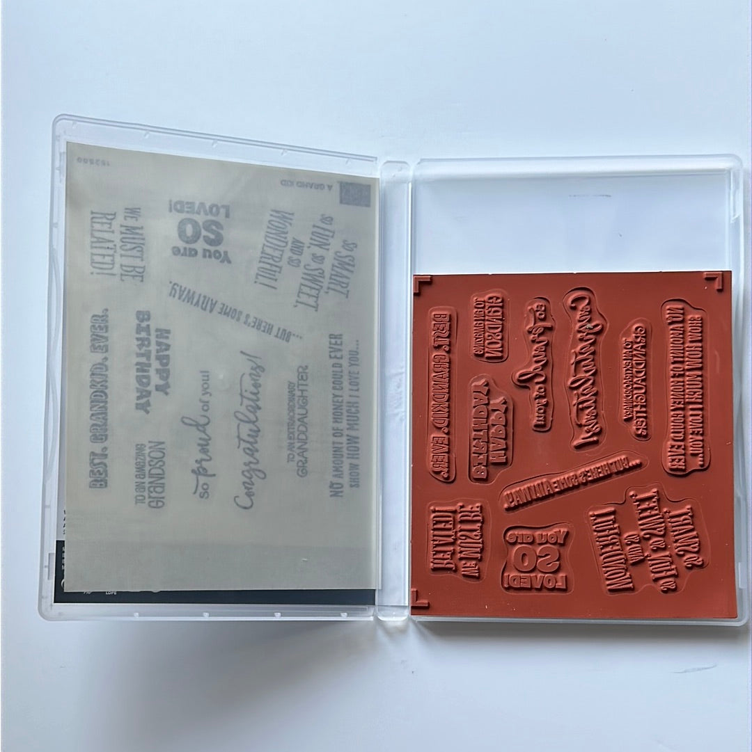 A Grand Kid | Retired Cling Mount Stamp Set | Stampin' Up!