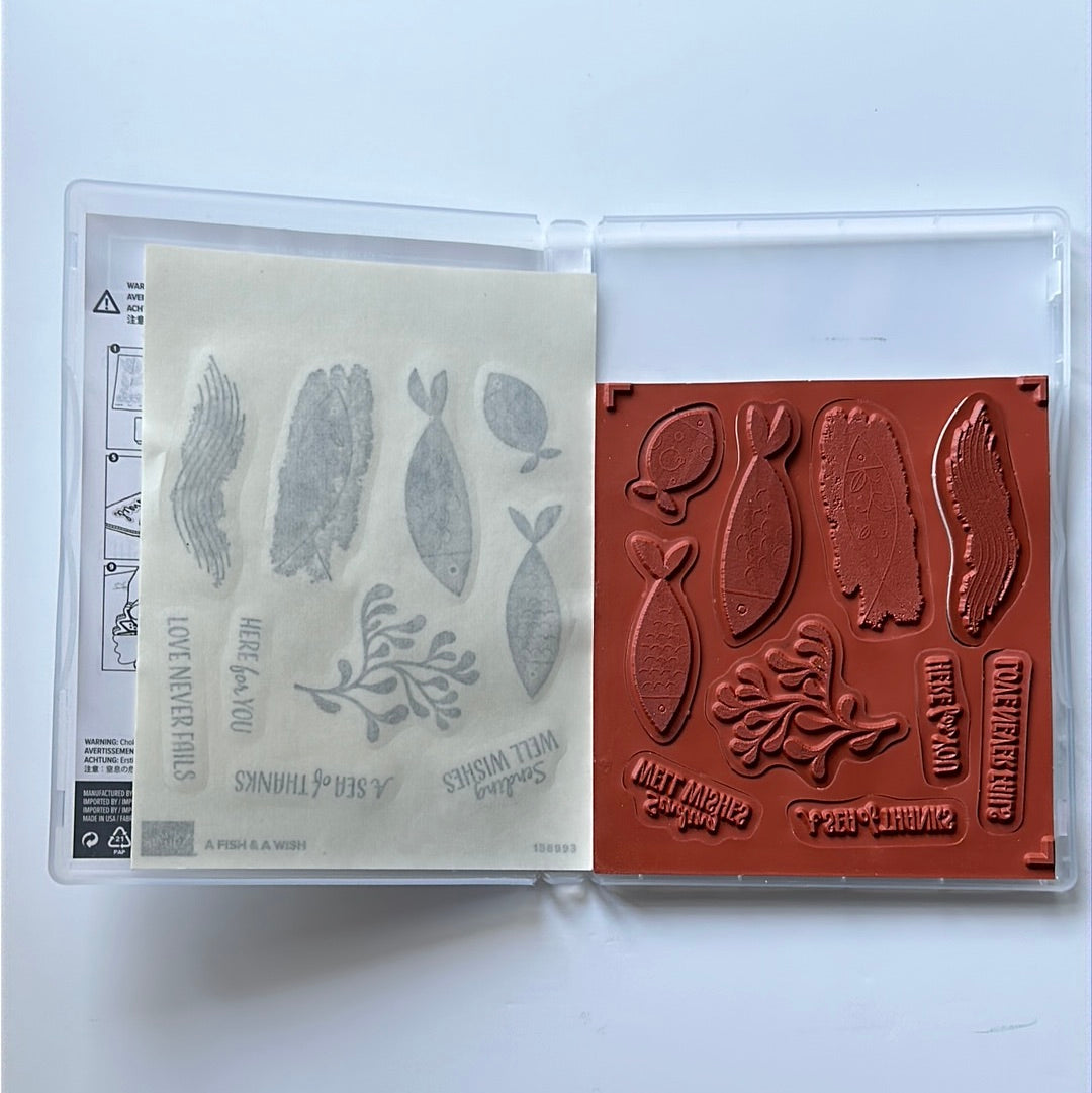 A Fish and a Wish | Retired Cling Mount Stamp Set | Stampin' Up!