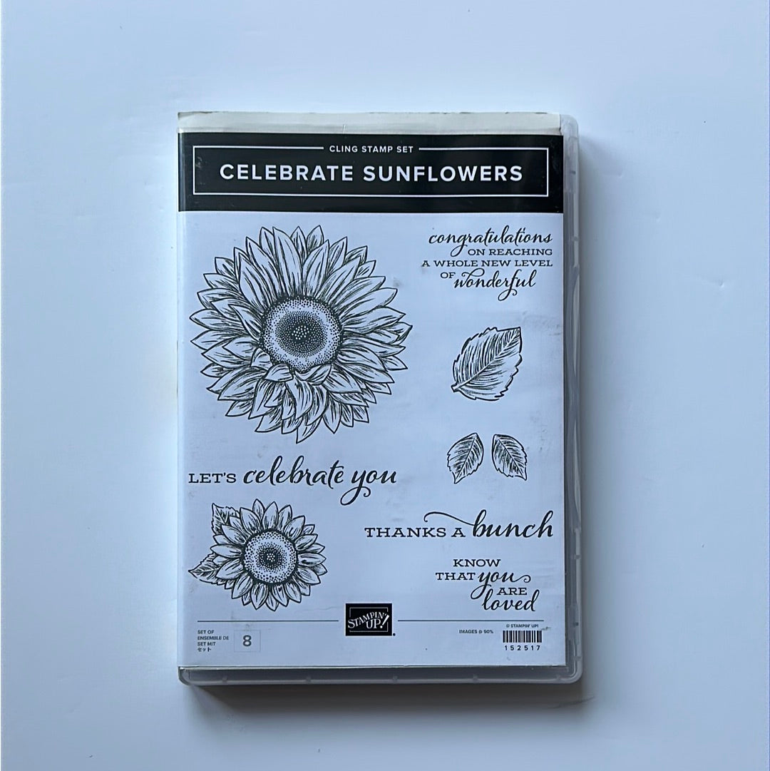 Celebrate Sunflowers | Retired Cling Mount Stamp Set