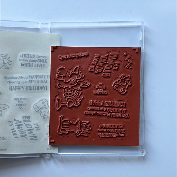 Glad We're Friends | Retired Cling Mount Stamp Set | Stampin' Up!
