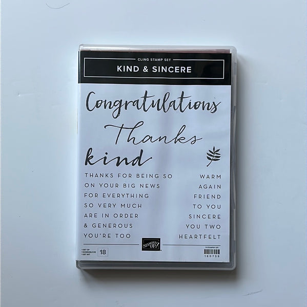 Kind & Sincere | Retired Cling Mount Stamp Set | Stampin' Up!