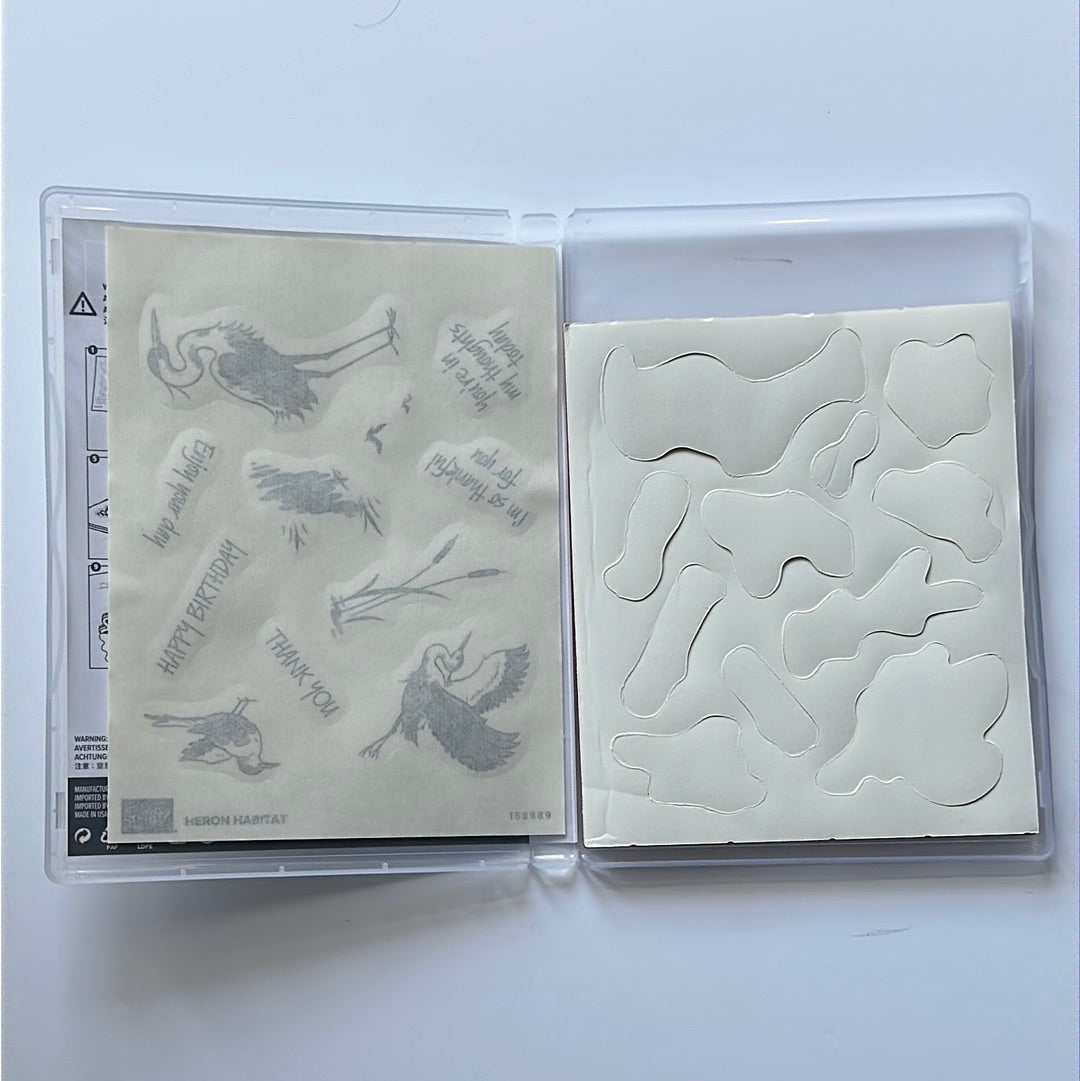 Heron Habitat | Retired Cling Mount Stamp Set | Stampin' Up!