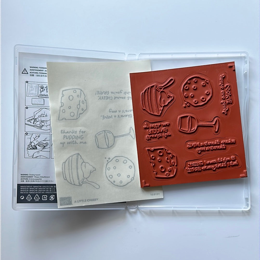 A Little Cheesy | Retired Cling Mount Stamp Set | Stampin' Up!