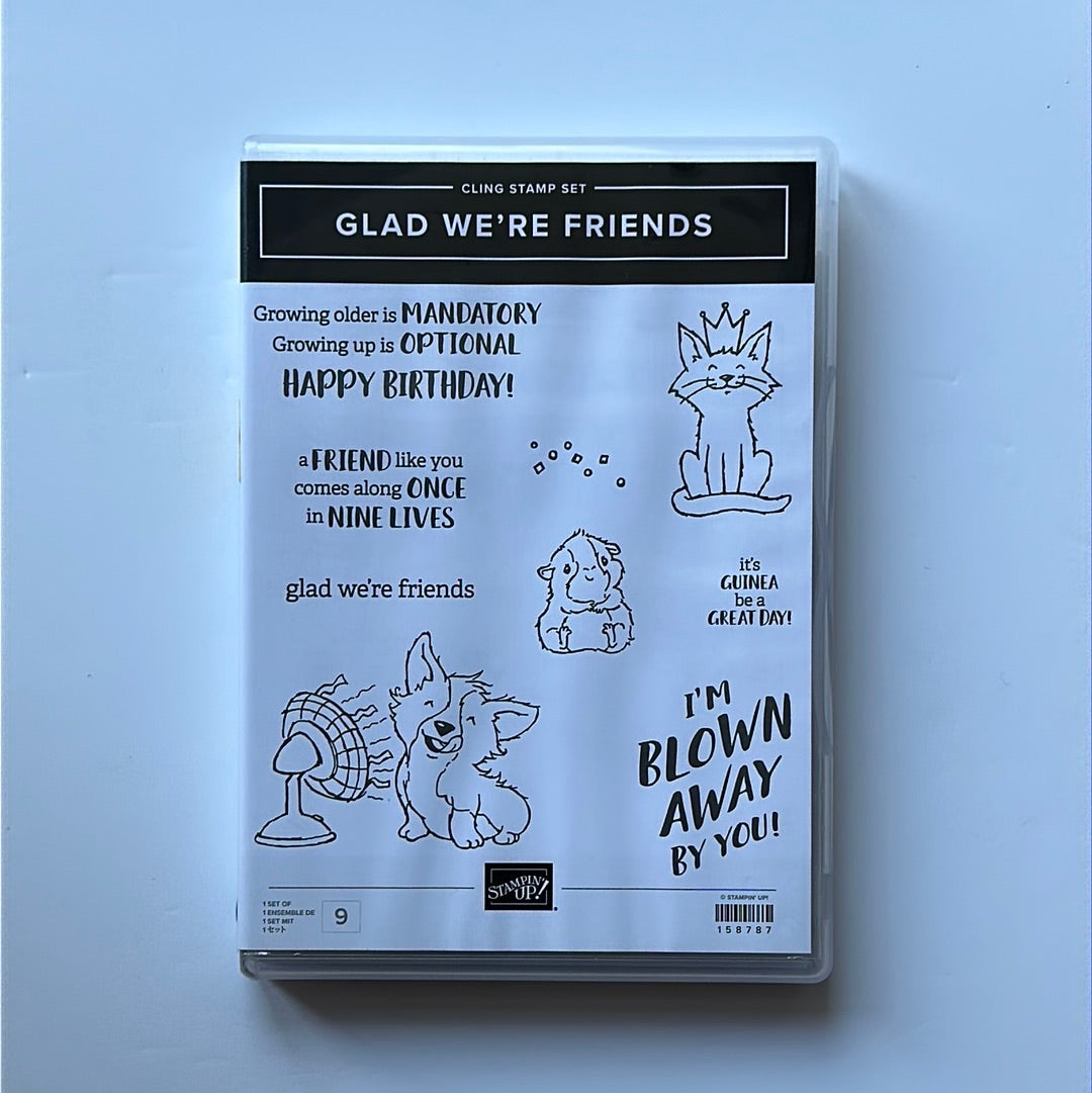 Glad We're Friends | Retired Cling Mount Stamp Set | Stampin' Up!