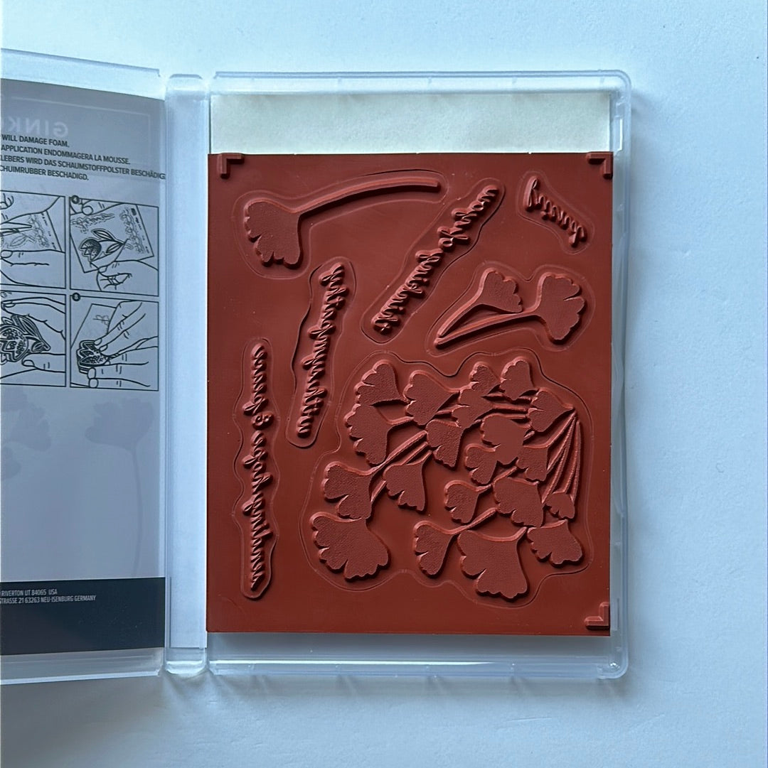 Ginkgo Branch | Retired Cling Mount Stamp Set | Stampin' Up!