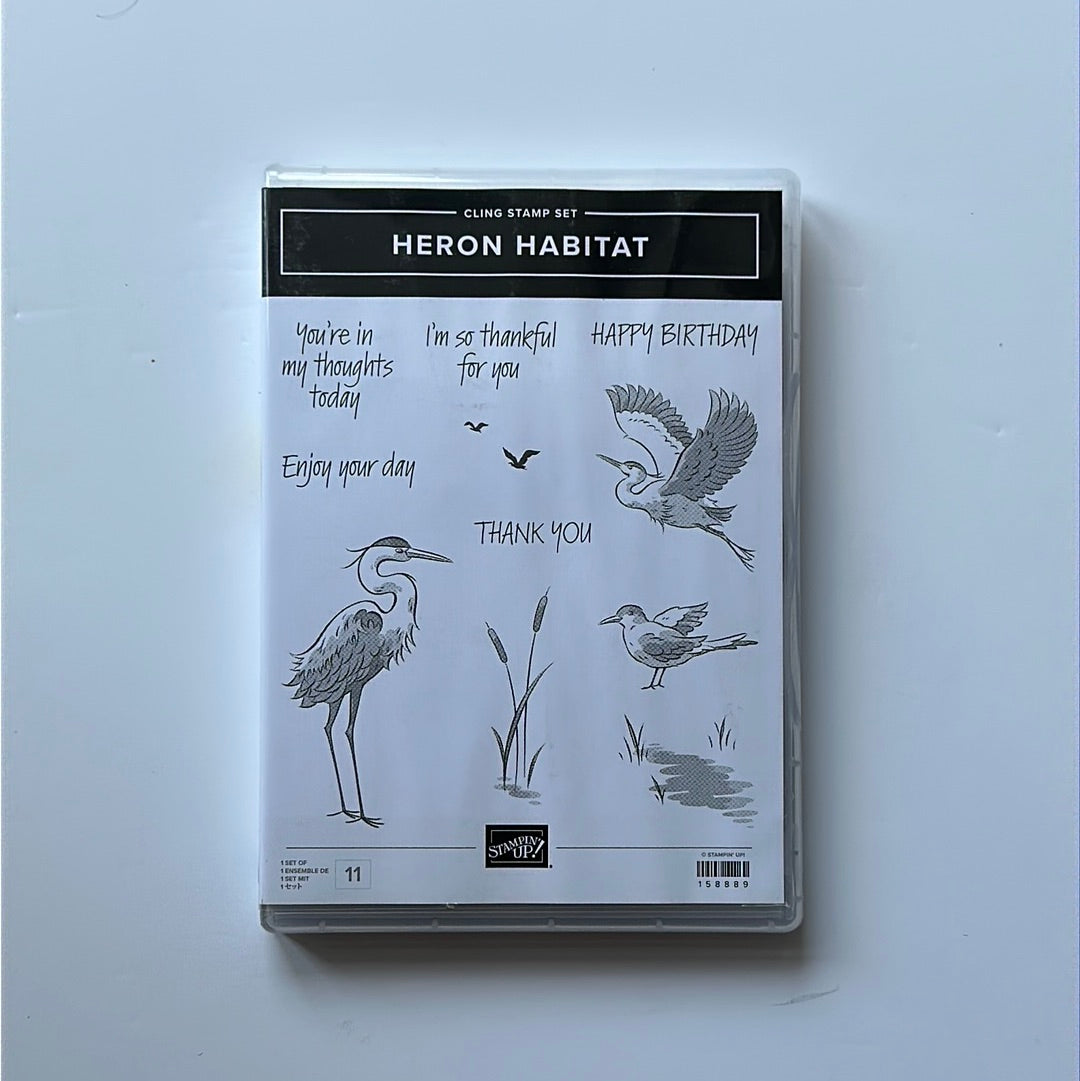 Heron Habitat | Retired Cling Mount Stamp Set | Stampin' Up!