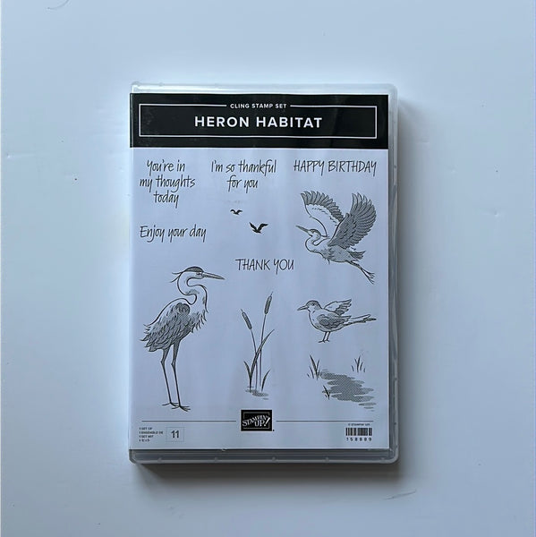 Heron Habitat | Retired Cling Mount Stamp Set | Stampin' Up!