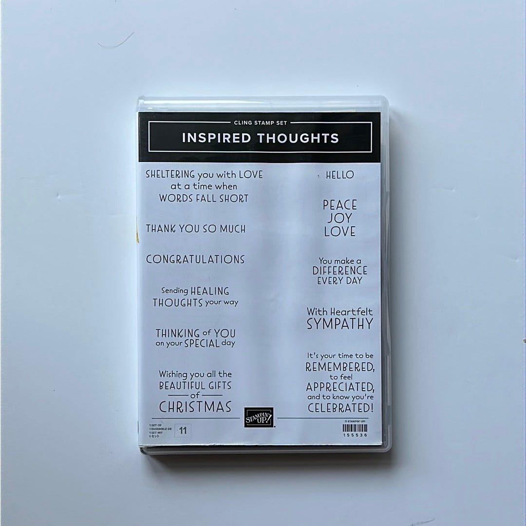 Inspired Thoughts | Retired Cling Mount Stamp Set | Stampin' Up!