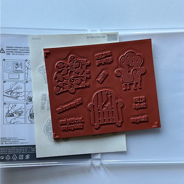 Sit Stay Relax | Retired Cling Mount Stamp Set | Stampin' Up!