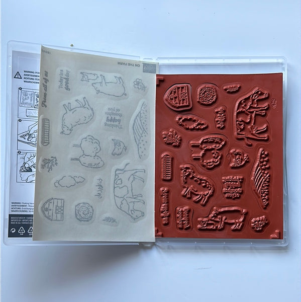 On the Farm | Retired Cling Mount Stamp Set | Stampin' Up!