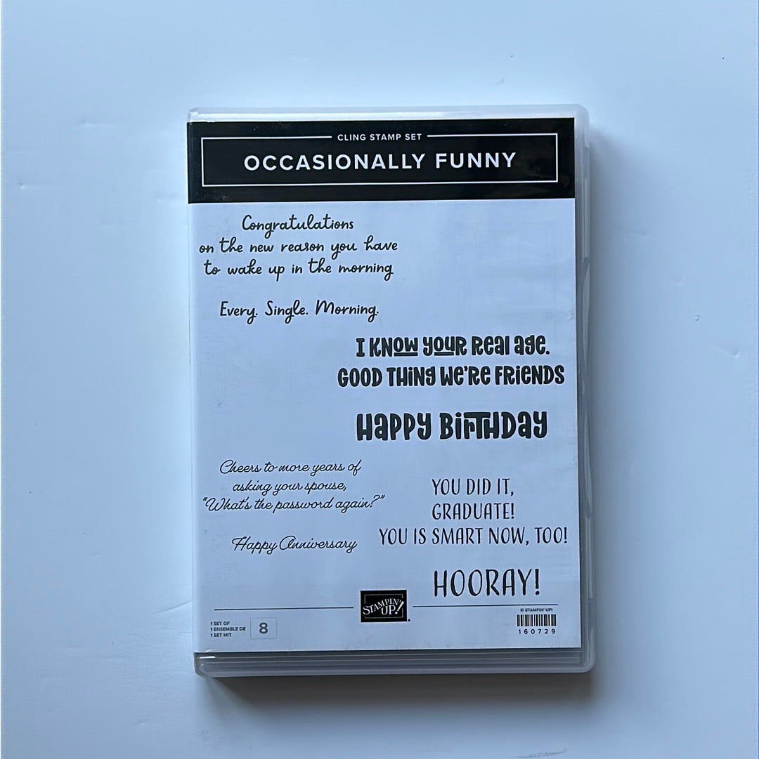 Occasionally Funny | Retired Cling Mount Stamp Set | Stampin' Up!