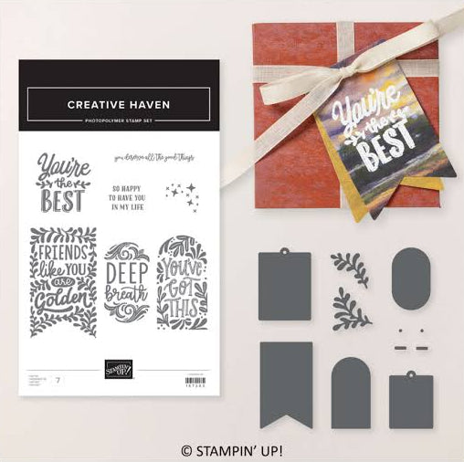 Creative Haven Bundle | Retired Photopolymer Mount Stamp Set and Dies | Stampin' Up!