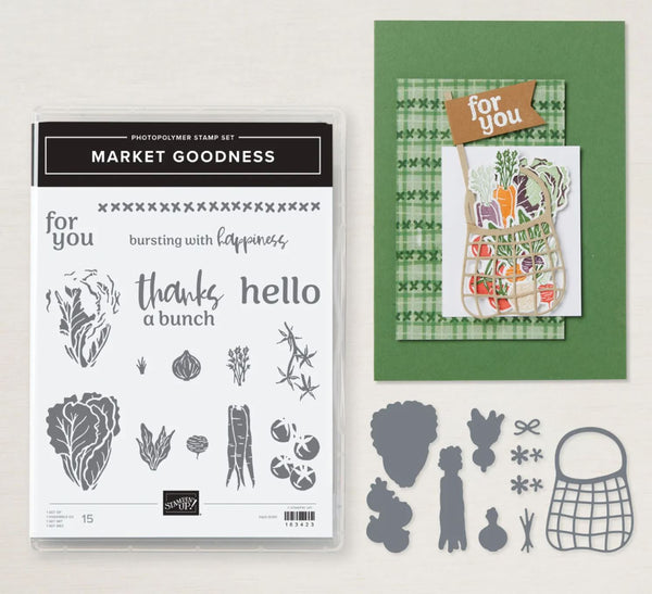 Market Goodness Bundle | Retired Photopolymer Mount Stamp Set and Dies | Stampin' Up!