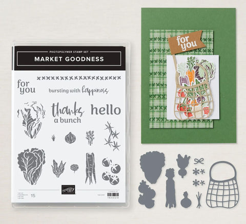 Market Goodness Bundle | Retired Photopolymer Mount Stamp Set and Dies | Stampin' Up!