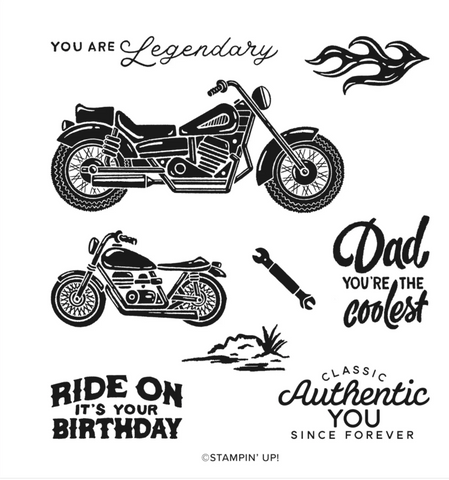 Legendary Ride Bundle | Retired Cling Mount Stamp Set and Dies | Stampin' Up!