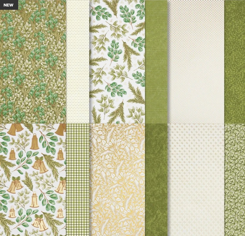 Season of Green and Gold Specialty Paper | 12x12 DSP | Retired | Full Packet | Stampin' Up!
