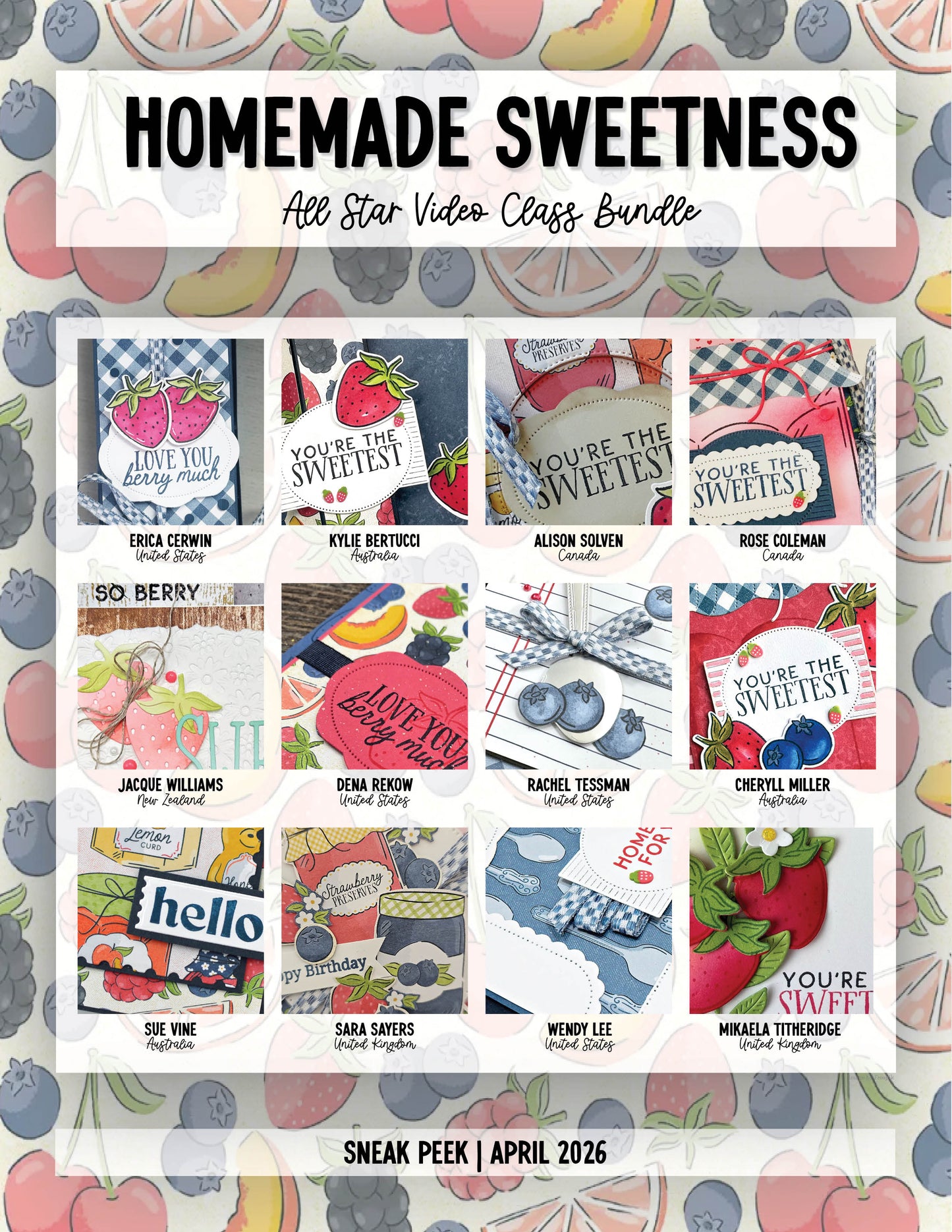 Stampin' Up! Homemade Sweetness Video Class Bundle with 12 card making tutorials