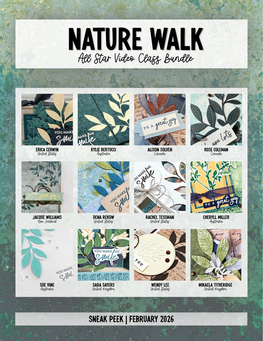 Stampin' Up! Nature Walk Video Class Bundle with 12 card making tutorials