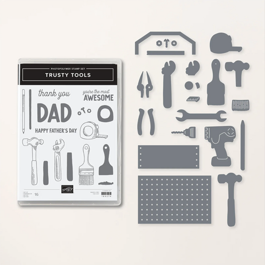 Trusty Tools Bundle | Retired Photopolymer Mount Stamp Set and Dies | Stampin' Up!