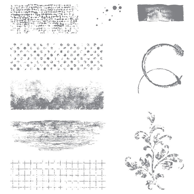 Timeless Textures | Retired Wood Mount Stamp Set | Stampin' Up!
