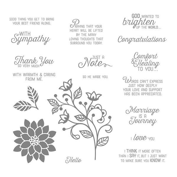 Flourishing Phrases | Retired Clear Mount Stamp Set | Stampin' Up!