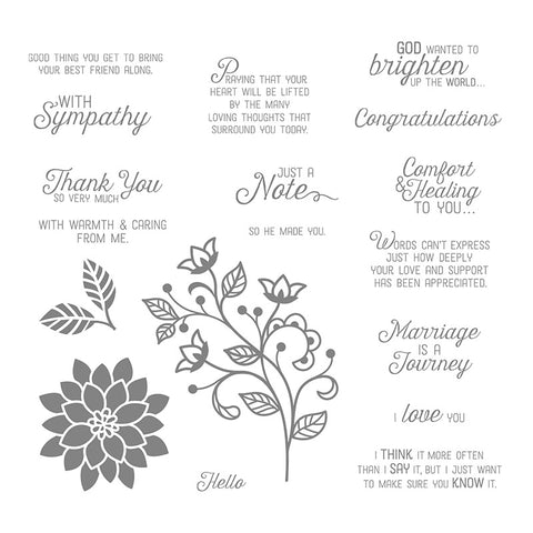 Flourishing Phrases | Retired Clear Mount Stamp Set | Stampin' Up!