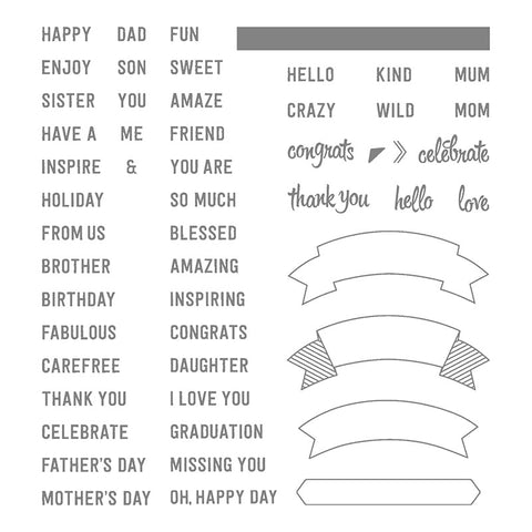 Thoughtful Banners | Retired Photopolymer Stamp Set | Stampin' Up!