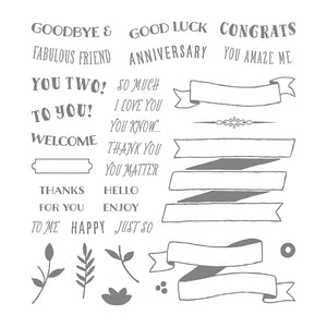 Banners for You | Retired Photopolymer Stamp Set | Stampin' Up!