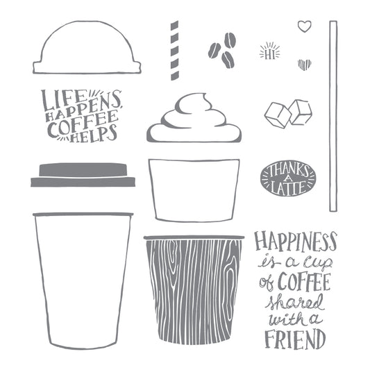 Coffee Cafe | Retired Photopolymer Stamp Set | Stampin' Up!