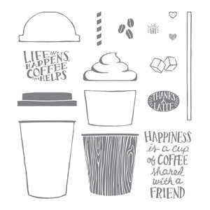 Coffee Cafe | Retired Photopolymer Stamp Set | Stampin' Up!