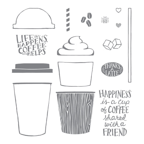 Coffee Cafe | Retired Photopolymer Stamp Set | Stampin' Up!