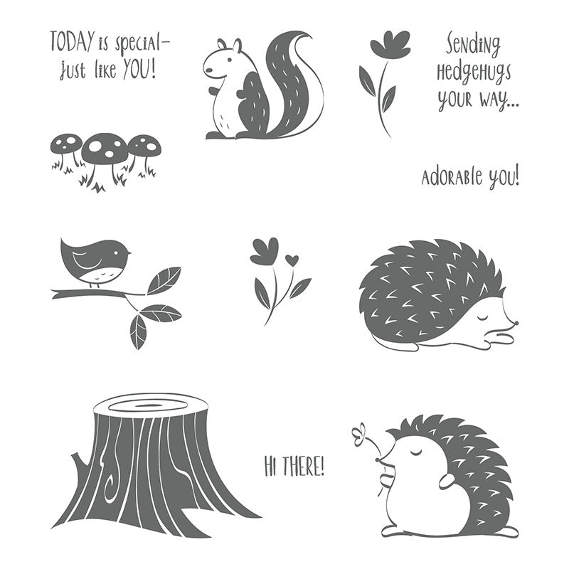 Hedgehugs | Retired Clear Mount Stamp Set | Stampin' Up! | Brand New