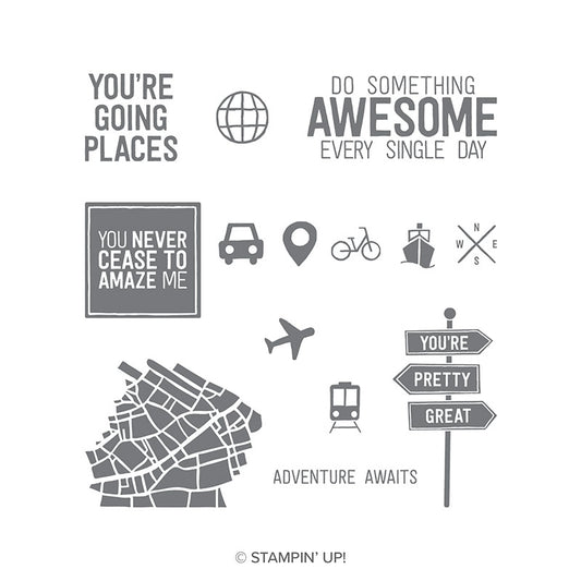 En Route | Retired Clear Mount Stamp Set | Stampin' Up!