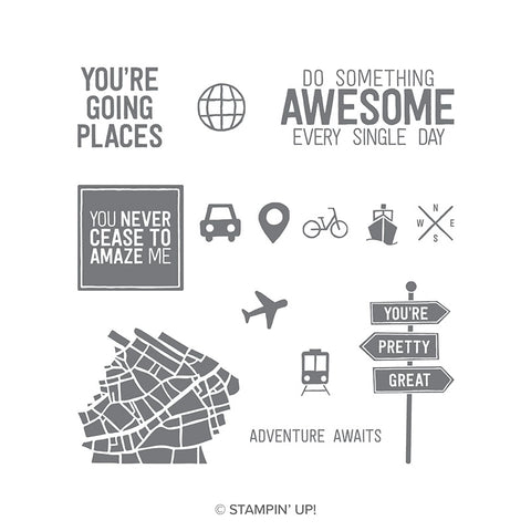 En Route | Retired Clear Mount Stamp Set | Stampin' Up!