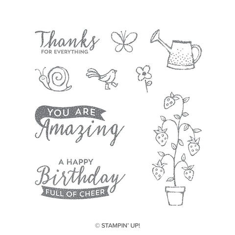 Springtime Stroll | Retired Clear Mount Stamp Set | Stampin' Up!