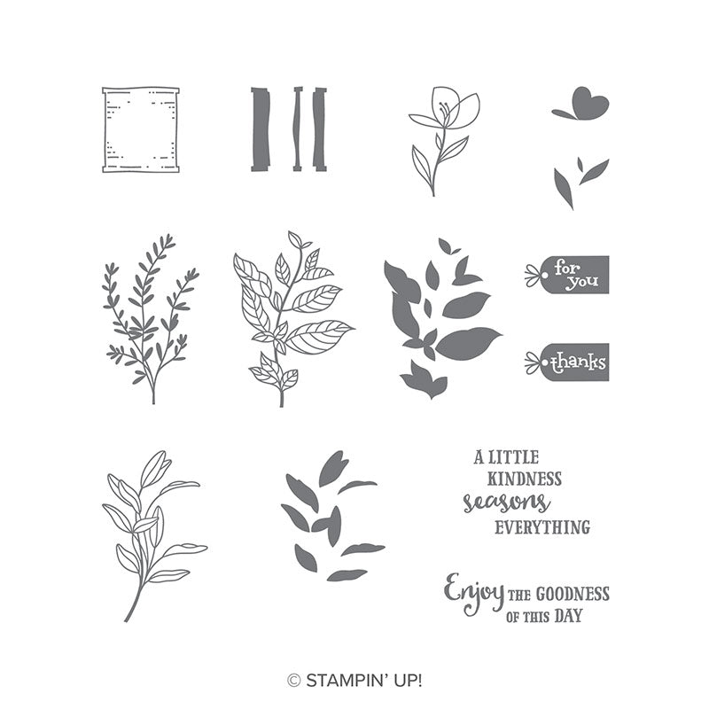 Seasoned With Kindness | Retired Photopolymer Stamp Set | Stampin' Up! | BRAND NEW!