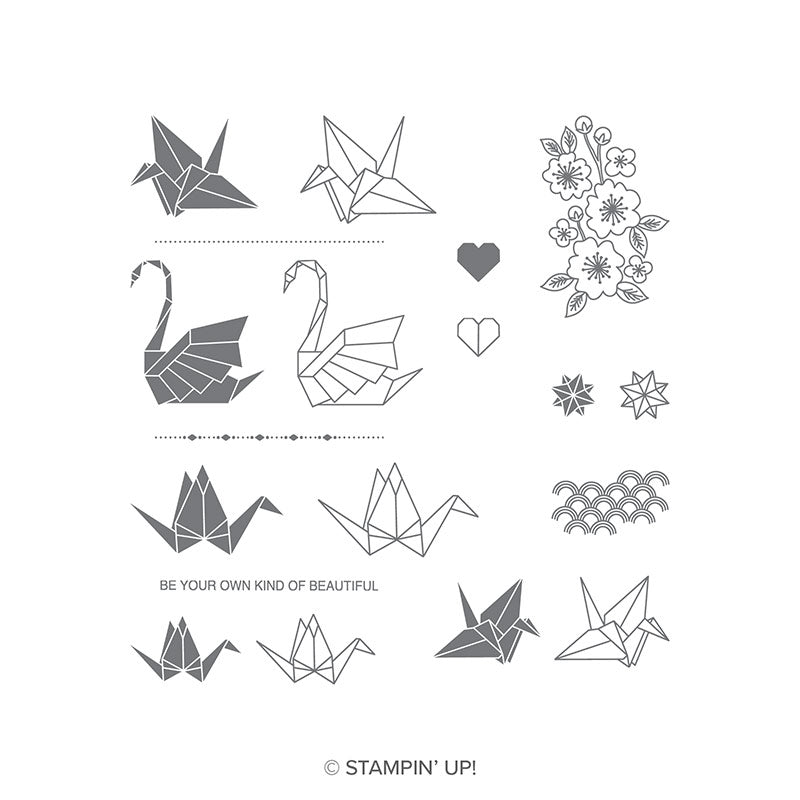 Artfully Folded | Retired Photopolymer Stamp Set | Stampin' Up! | BRAND NEW