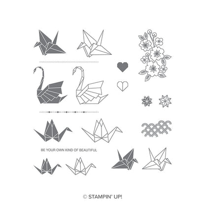 Artfully Folded | Retired Photopolymer Stamp Set | Stampin' Up! | BRAND NEW