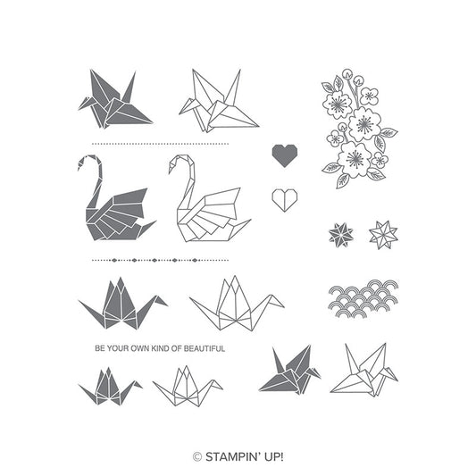 Artfully Folded | Retired Photopolymer Stamp Set | Stampin' Up! | BRAND NEW