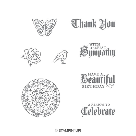 Painted Glass | Retired Clear Mount Stamp Set | Stampin' Up!