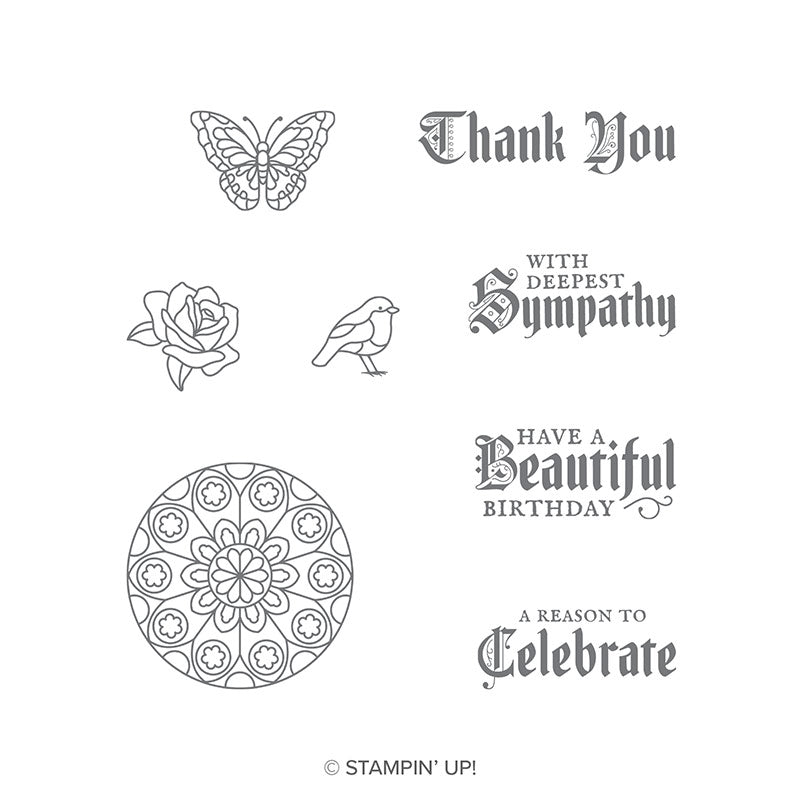 Painted Glass | Retired Clear Mount Stamp Set | Stampin' Up!