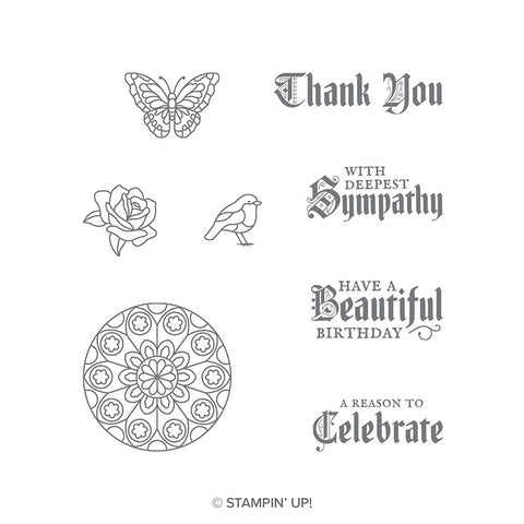 Painted Glass | Retired Clear Mount Stamp Set | Stampin' Up!
