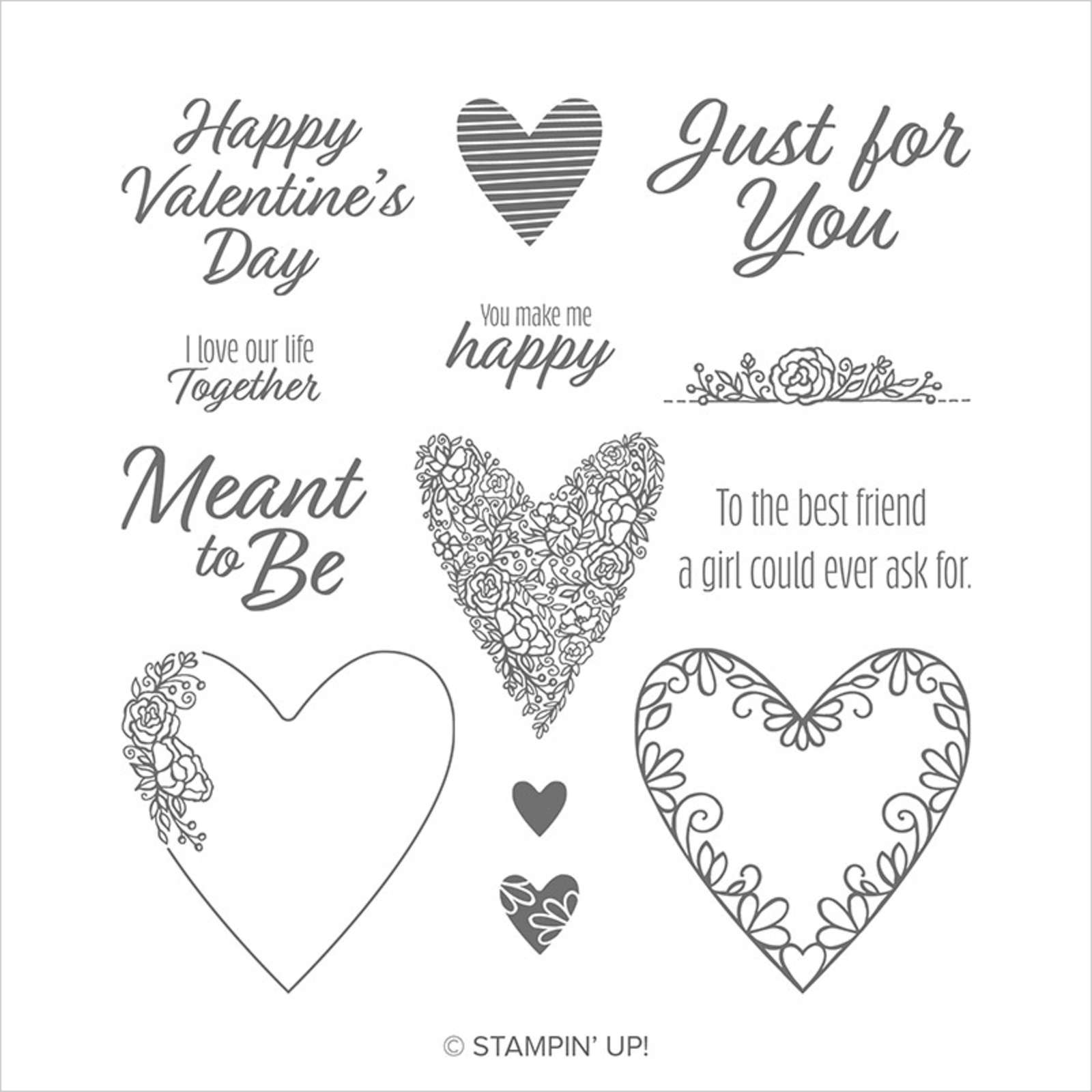 Meant to Be | Retired Cling Mount Stamp Set | Stampin' Up!