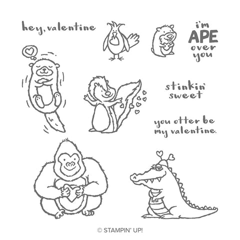 Hey Love | Retired Cling Mount Stamp Set | Stampin' Up!