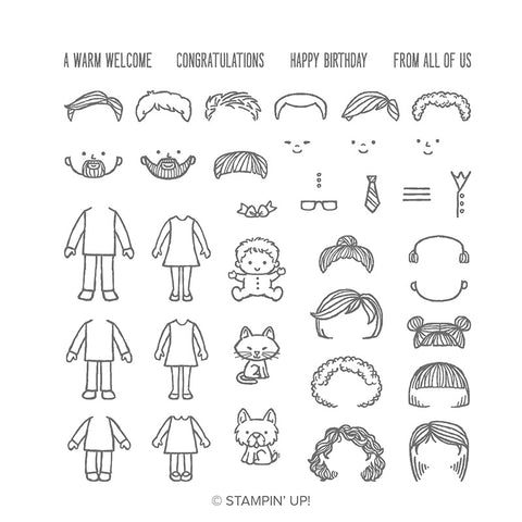 Family & Friends | Retired Photopolymer Stamp Set | Stampin' Up! | BRAND NEW!!!