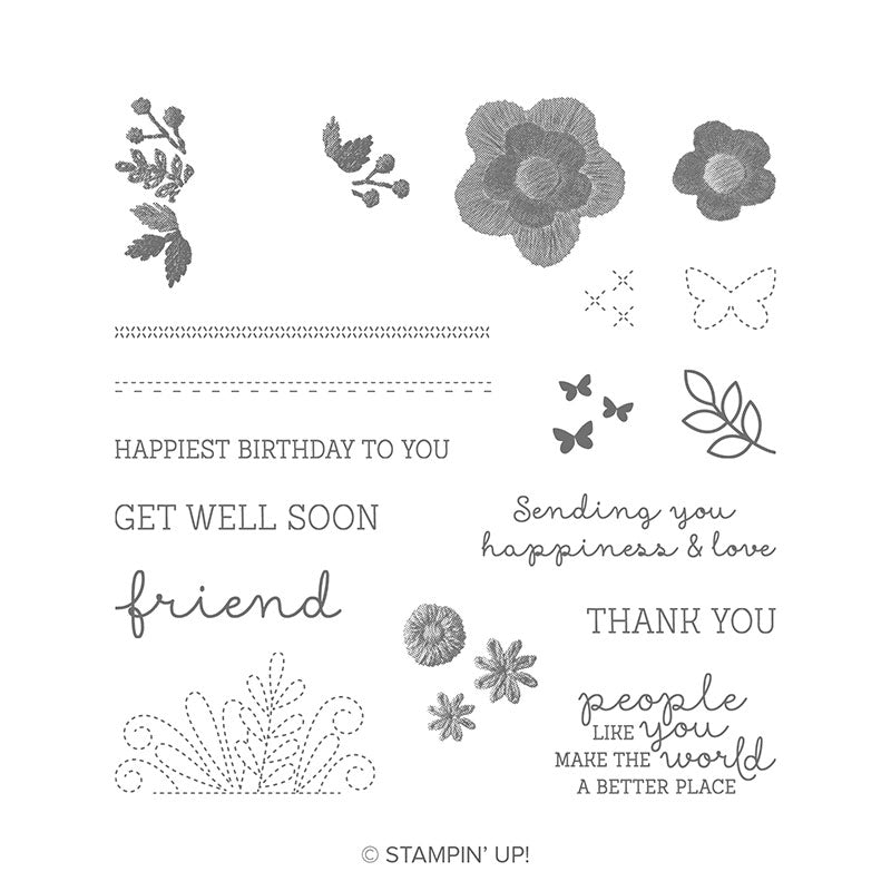 Needle & Thread | Retired Photopolymer Stamp Set | Stampin' Up!