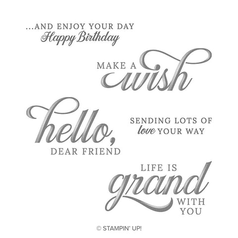 Life is Grand | Retired Cling Mount Stamp Set | Stampin' Up! | BRAND NEW!