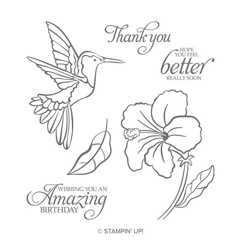 Humming Along | Retired Cling Mount Stamp Set | Stampin' Up!