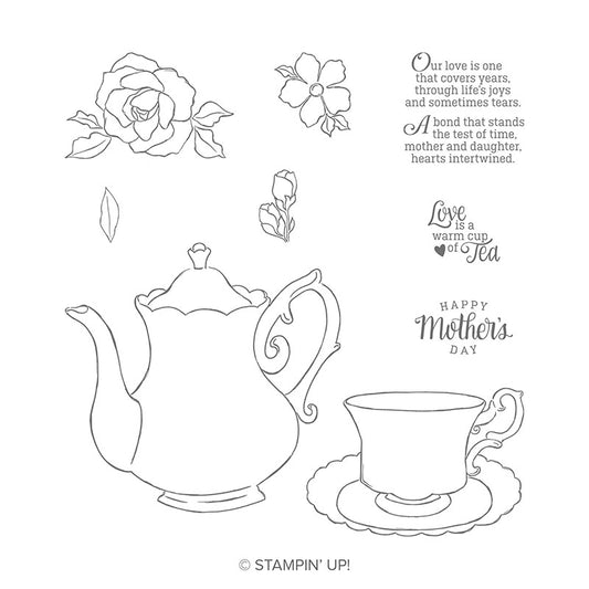 Tea Together | Retired Cling Mount Stamp Set | Stampin' Up!