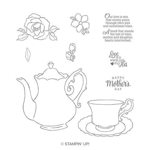 Tea Together | Retired Cling Mount Stamp Set | Stampin' Up!